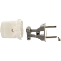 Разборная вилка, белая, без з/к, 250В, 6А LUX ВР30 4606400419723