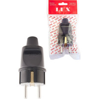 Разборная вилка, черная, с з/к, 250В, 16А LUX ВР31 4606400419785