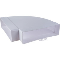 Колено горизонтальное пластик 90, 60х204 мм ERA 620КГП 210-027