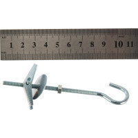 Анкер складной пружинный с крюком М4, 1 шт, пакет Zitar 103898