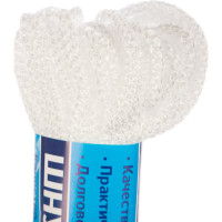 Вязано-плетенный шнур Tech-Krep ПП, 3 мм, хозяйственный, белый, 20 м 139926