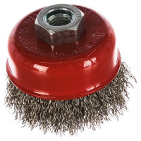 Щётка чашеобразная, гофрированная нержавеющая проволока №151 (75 мм; М14) для УШМ Атака 34721