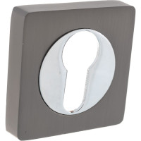 Накладка на цилиндр к ручкам BK AL 02 (матовый чёрный никель) PUERTO ET AL 02 MBN