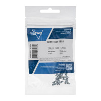 Винт DIN7985 с полукруглой головкой оцинкованный М3x8 20 шт Zitar 103007