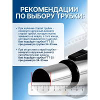 Трубка телескопическая FTT 35 D=35 мм для пылесосов FILTERO 05278