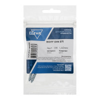 Сантехнический болт DIN 571, оцинкованный, 6x40 мм, 4 шт. в пакете Zitar 102580