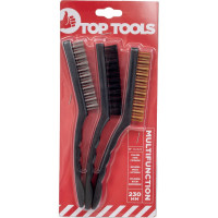 Щетки 230 мм, набор 3 шт., медь, сталь, нейлон Top Tools 14A623