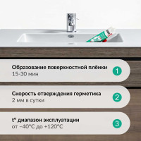 Нейтральный санитарный герметик KUDO белый 280 мл KSK-131