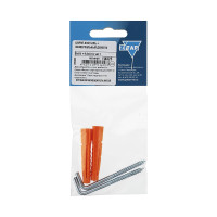 Шуруп-костыль 5x65 мм с универсальным дюбелем 8,0x51 мм, 2 шт в пакете Zitar 114325