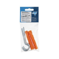 Шуруп-полукольцо 8x80 мм с универсальным дюбелем 12,0x71 мм, 2 шт в пакете Zitar 114331