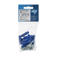 Саморез ШУц с потайной головкой 5,0x40 мм + дюбель 8x30 мм, 10 шт в пакете Zitar 114039