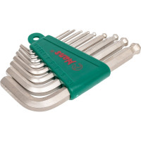 Набор Г-образных шестигранников Hans 1.5-10мм, 9шт. 16764-9M