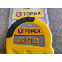 Рулетка TOPEX стальная лента 10 м x 25 мм 27C310