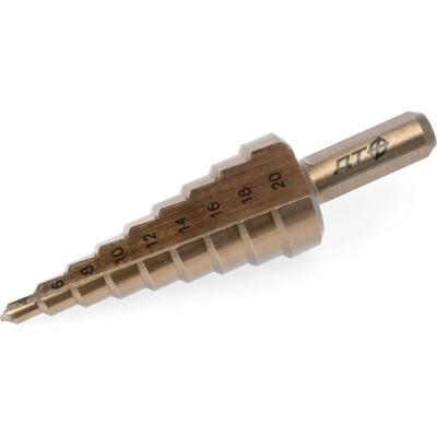 Сверло ступенчатое по металлу Дело Техники, 9 ступ., Ø4-20мм 216204