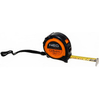 Рулетка NEO Tools стальная лента с нейлоновым покрытием 3 м x 19 мм магнит амортизатор 67-113