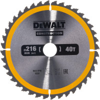 Пильный диск CONSTRUCT (216х30 мм; 40 ATB) DEWALT DT1953