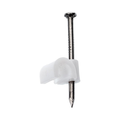 Скоба для кабеля, круглая А 4мм, 50шт - пакет Tech-Krep/Zitar 103645