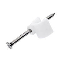 Скоба для кабеля, круглая А 4мм, 50шт - пакет Tech-Krep/Zitar 103645