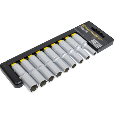 Набор удлиненных торцевых головок 1/2 SuperLock 9шт, 8-17мм Berger BG BG2030