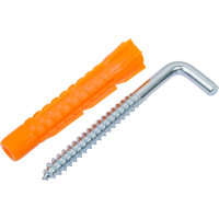 Шуруп с костылем Tech-Krep/Zitar 8х85 с универсальным дюбелем 12,0х71 2 шт - пакет 114327