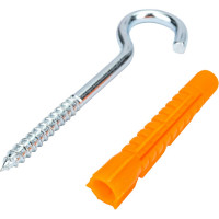 Шуруп-полукольцо 8x80 мм с универсальным дюбелем 12,0x71 мм, 2 шт в пакете Zitar 114331