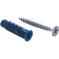 Саморез ШУц с потайной головкой 5,0x40 мм + дюбель 8x30 мм, 10 шт в пакете Zitar 114039