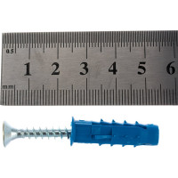 Саморез ШУц с потайной головкой 5,0x40 мм + дюбель 8x30 мм, 10 шт в пакете Zitar 114039