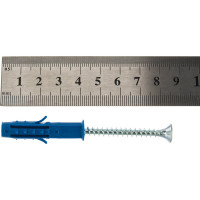 Саморез ШУц Tech-Krep/Zitar 5,0х60 потайная головка + дюбель 8х40 20 шт - пакет 112564