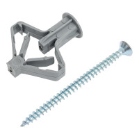 Дюбель бабочка для гипсокартона Tech-Krep/Zitar 10х50 с саморезом 4х60 40 шт- пакет 126702
