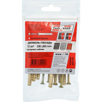 Дюбель-гвоздь Tech-Krep 6х60 потайная манжета, нейлон 12 шт - пакет 102936