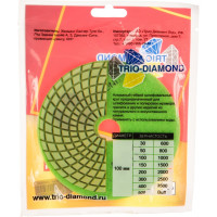 Алмазный гибкий шлифовальный круг TRIO-DIAMOND "Черепашка" 100 мм № 500 340500
