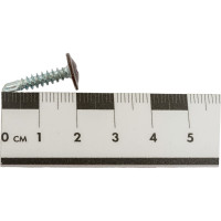 Саморез с прессшайбой Качественный крепеж коричневая 4,2х19 сверло 250 шт 0300221 КЧ