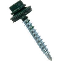 Кровельный саморез Качественный крепеж зеленый мох 4,8х35 200 шт 1000235 КЧ