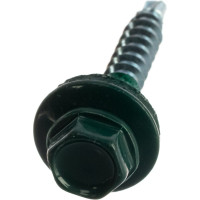 Кровельный саморез Качественный крепеж зеленый мох 4,8х35 200 шт 1000235 КЧ