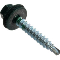 Кровельный саморез Качественный крепеж зеленый мох 4,8х35 200 шт 1000235 КЧ