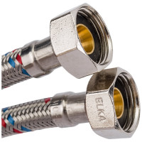Гибкая подводка для смесителя, (оплетка нерж.сталь)1/2", вр/нр м10, 60см (пара) ELKA 694687891806 EL.LK.103.31.0060