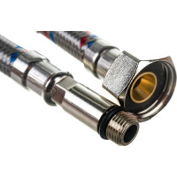 Гибкая подводка для смесителя ELKA (оплетка нерж.сталь)1/2", вр/нр м10, 120см EL.LK.103.31.0120