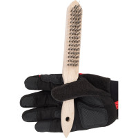 Проволочная щетка, 4 ряда проволоки, деревянная рукоятка Top Tools 14A604