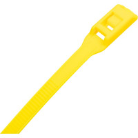Разъемные стяжки с горизонтальным замком FORTISFLEX КСГ 8х400 желтые 74248