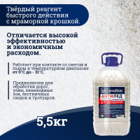 Противогололедный реагент Goodhim до -31℃ с мраморной крошкой 500 G - 5,5кг Гранулы 39728