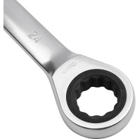 Комбинированный ключ с трещоткой 24мм AV Steel  AV-315024
