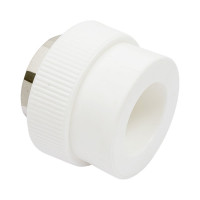 Комбинированная муфта под ключ PRO AQUA PP-R ВР белая d-50 мм 2" PA22523Pb