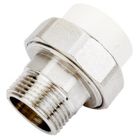 Комбинированная разъемная муфта (американка) PRO AQUA PP-R НР белая d-32 мм 1" PA21018b