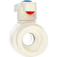 Шаровой кран со стандартным проходом PRO AQUA PP-R белый d-32 мм PA44012b