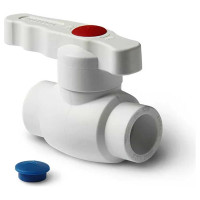 Шаровой кран со стандартным проходом PRO AQUA PP-R белый d-32 мм PA44012b