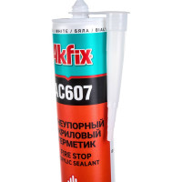 Огнестойкий акриловый герметик Akfix AC607 белый, 310 мл AA701