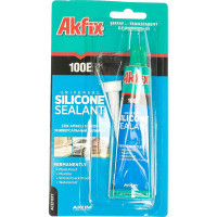 Универсальный силиконовый герметик Akfix 100E прозрачный, 50 мл SA111