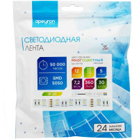 Светодиодная лента Apeyron 12В, 7,2 Вт/м 100