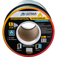 Огнестойкий самоклеящийся уплотнитель Ultima 50, 15x8 мм, черный SD-84N/4-471