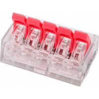 Универсальная компактная клемма STEKKER 5-проводная STEKKER, LD221-415 (5 штук в упаковке) 32419